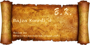 Bajza Konrád névjegykártya